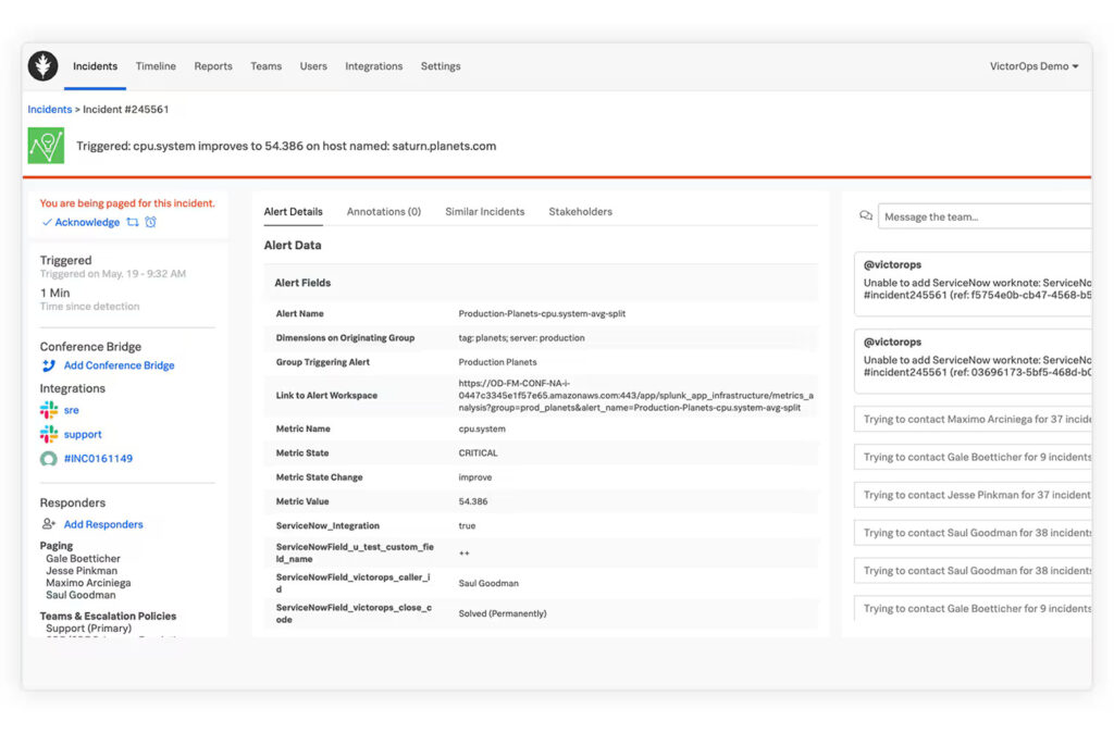 Splunk On call